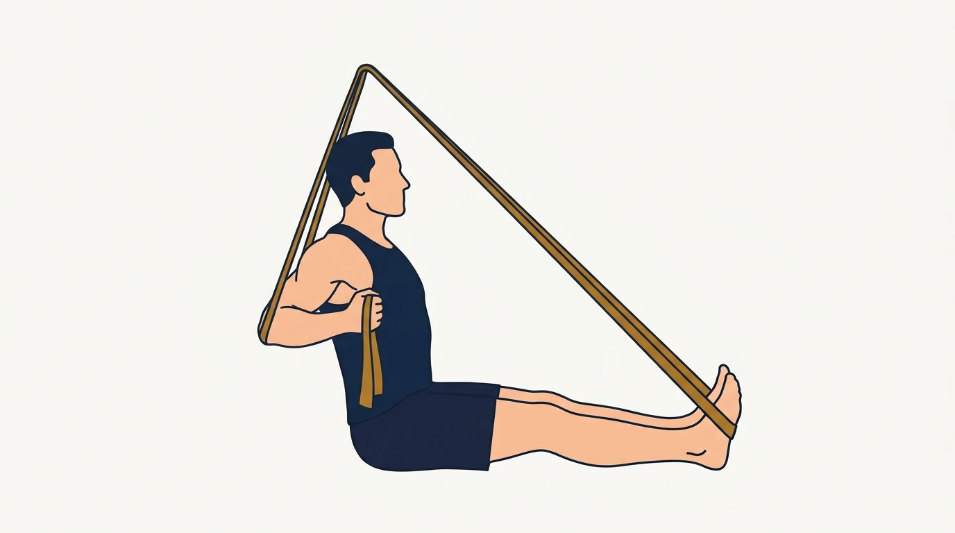 Form illustration: band pulldown, side view