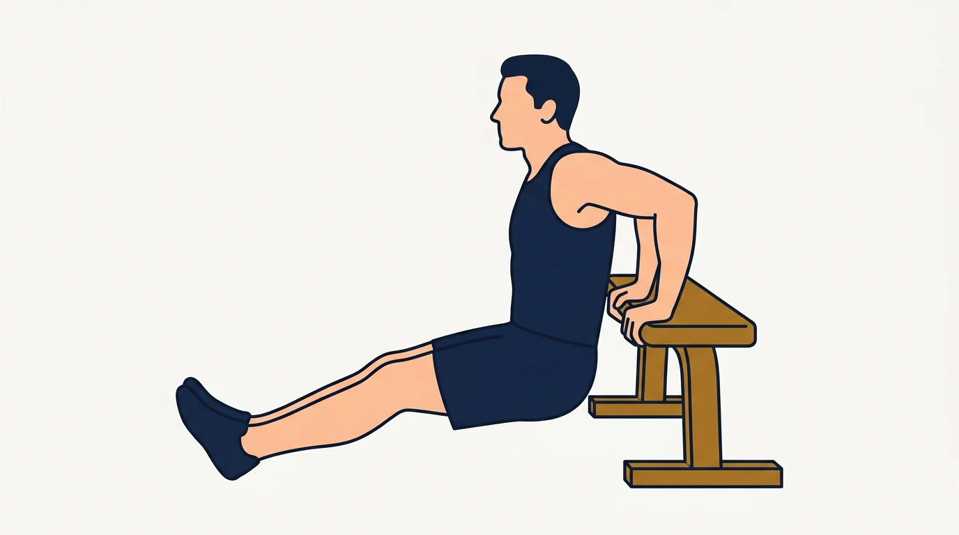 Form illustration: bench dip, side view