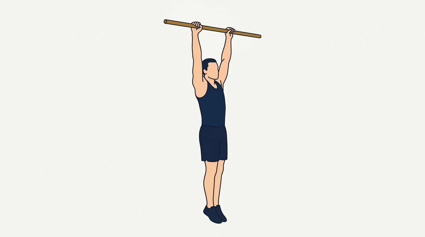 Form illustration: dead hang, side view