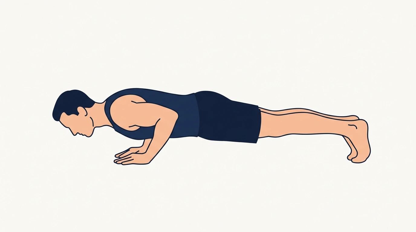 Form illustration: diamond push-up, side view