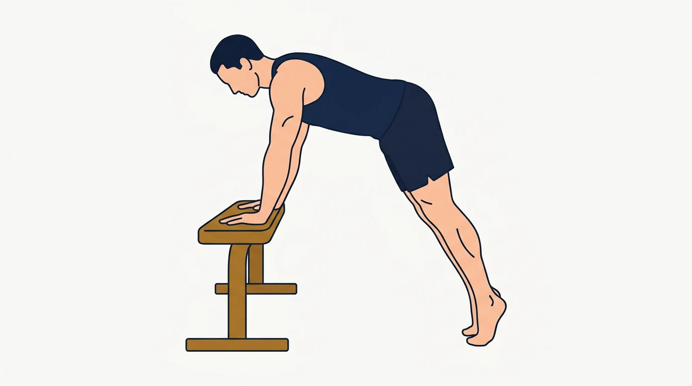 Form illustration: donkey calf raise, side view