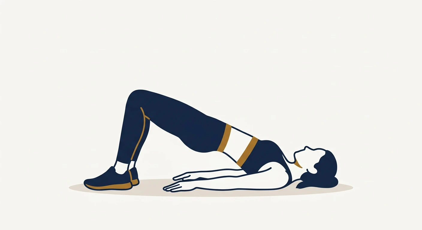 Form illustration: glute bridge, side view