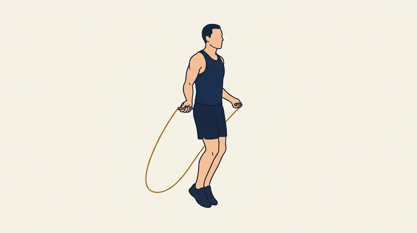 Form illustration: Jump rope, side view