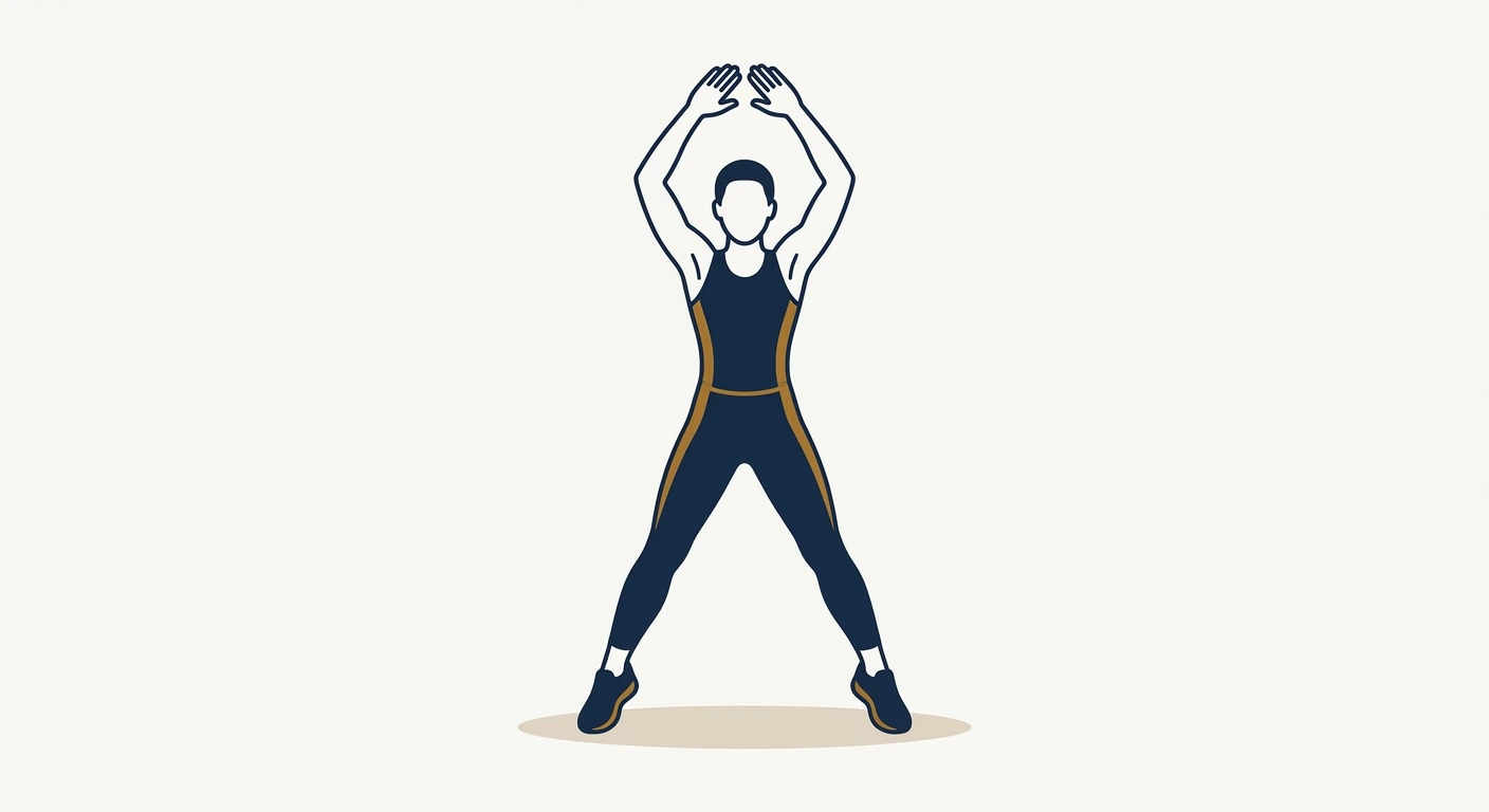 Form illustration: jumping jack, side view