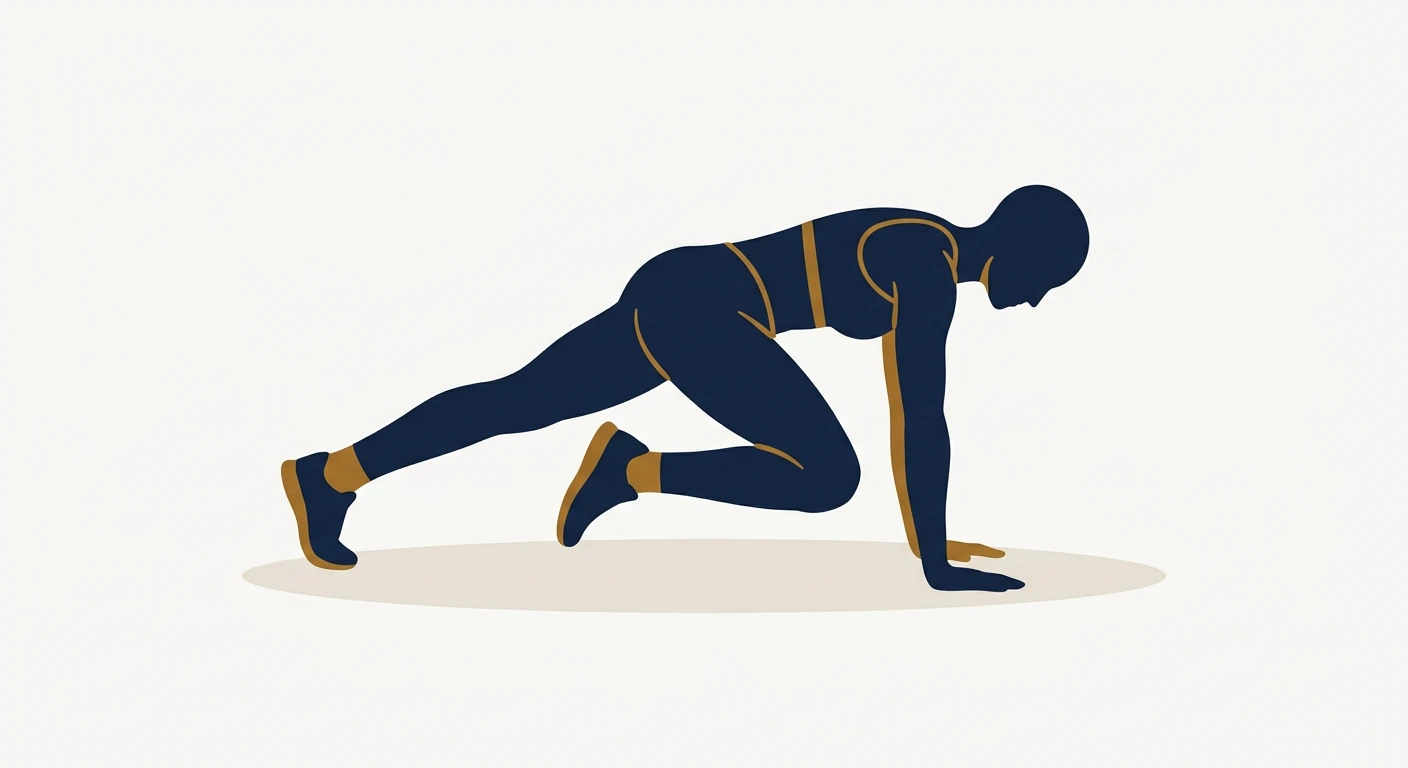 Form illustration: mountain climber, side view