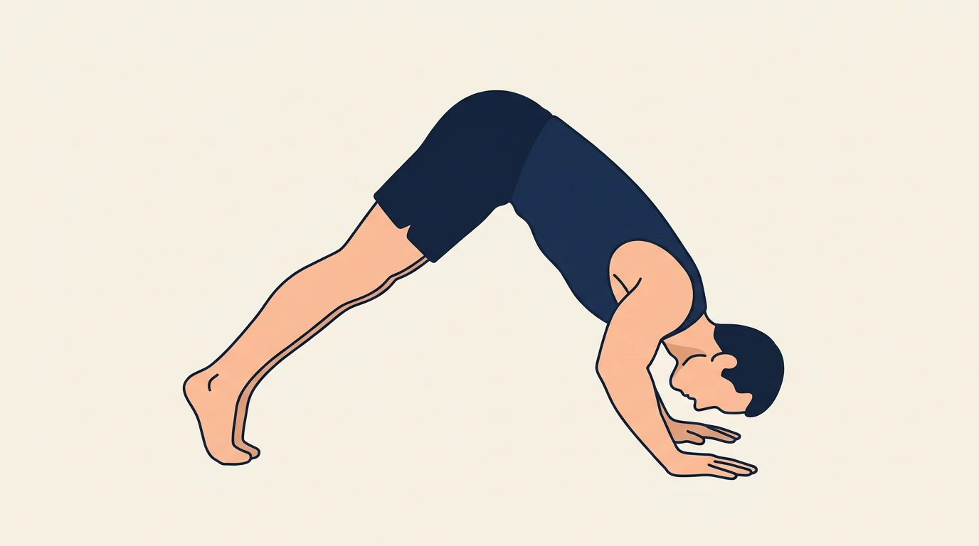 Form illustration: pike push-up, side view