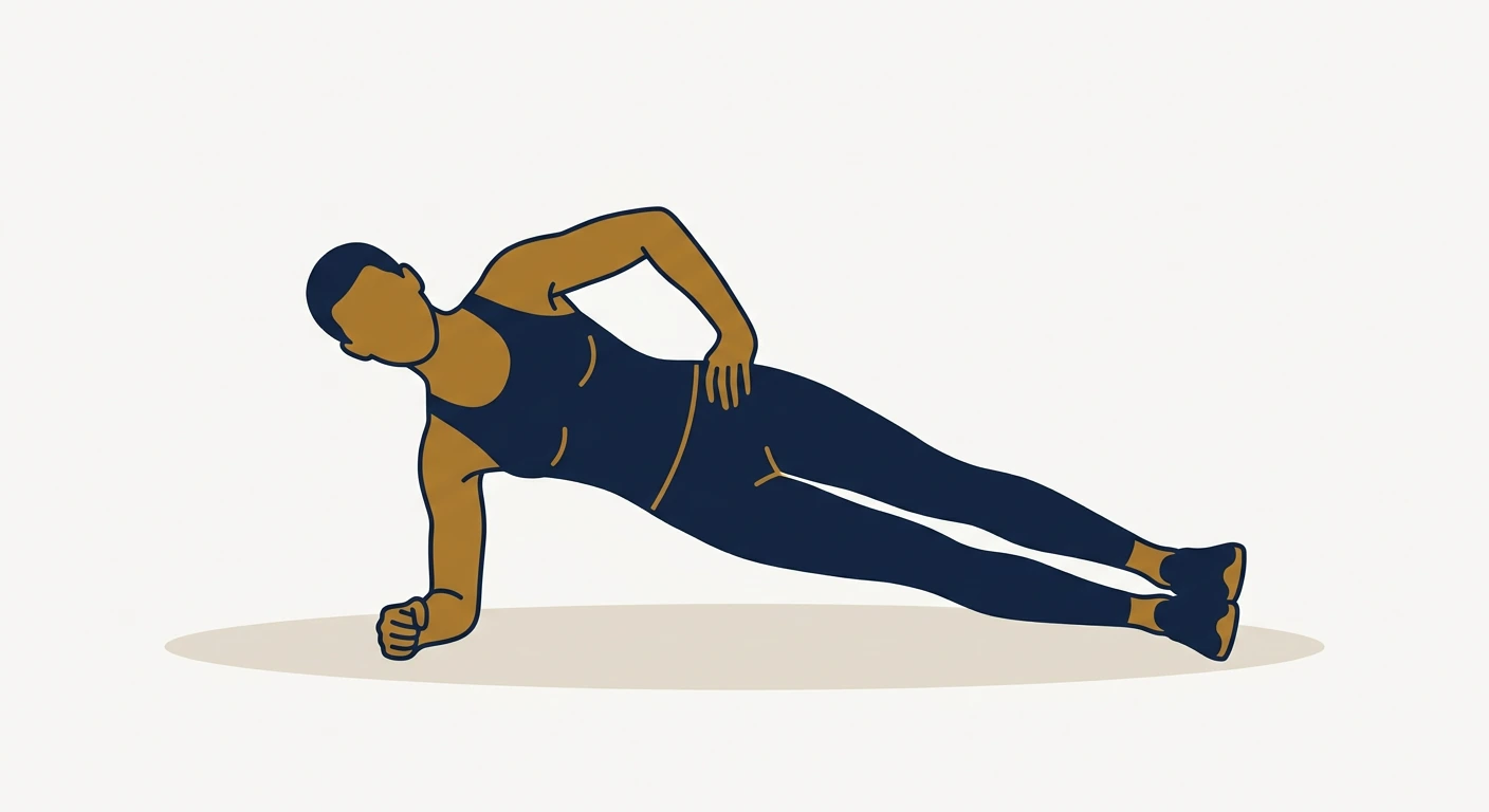 Form illustration: side plank, side view