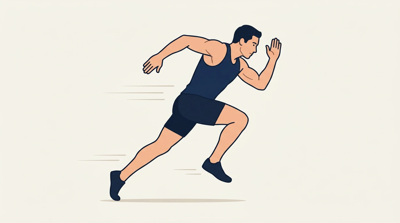 Form illustration: Sprint intervals, side view