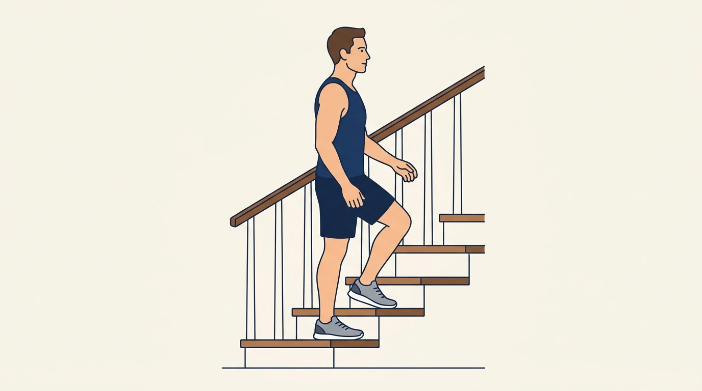 Form illustration: Stair climbing, side view