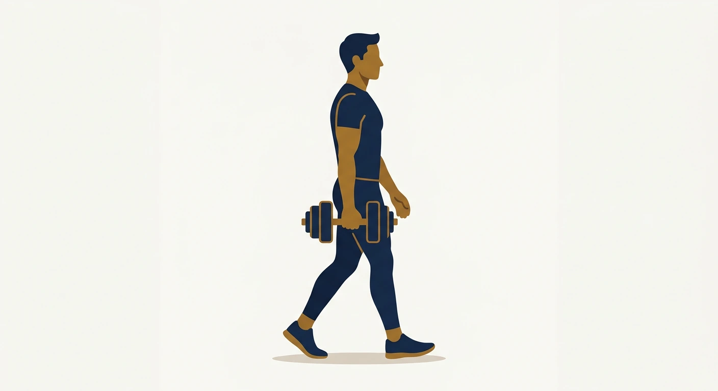 Form illustration: suitcase carry, side view