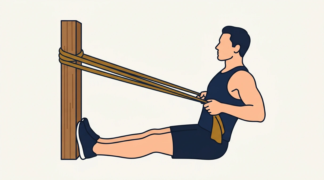 Form illustration: towel row, side view