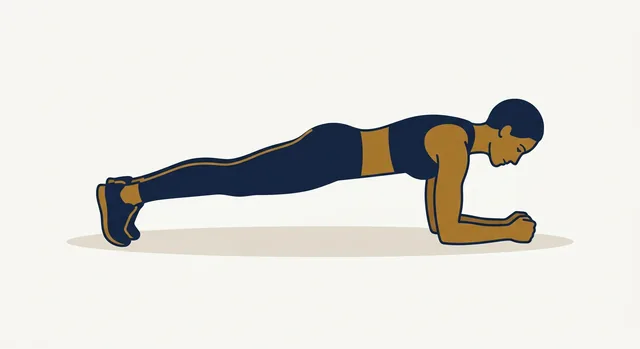 Form illustration: forearm plank, side view