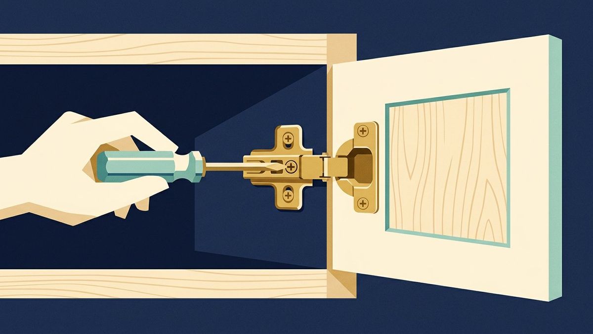 Illustration: Doors that won't meet: the three-screw map of the modern cabinet hinge