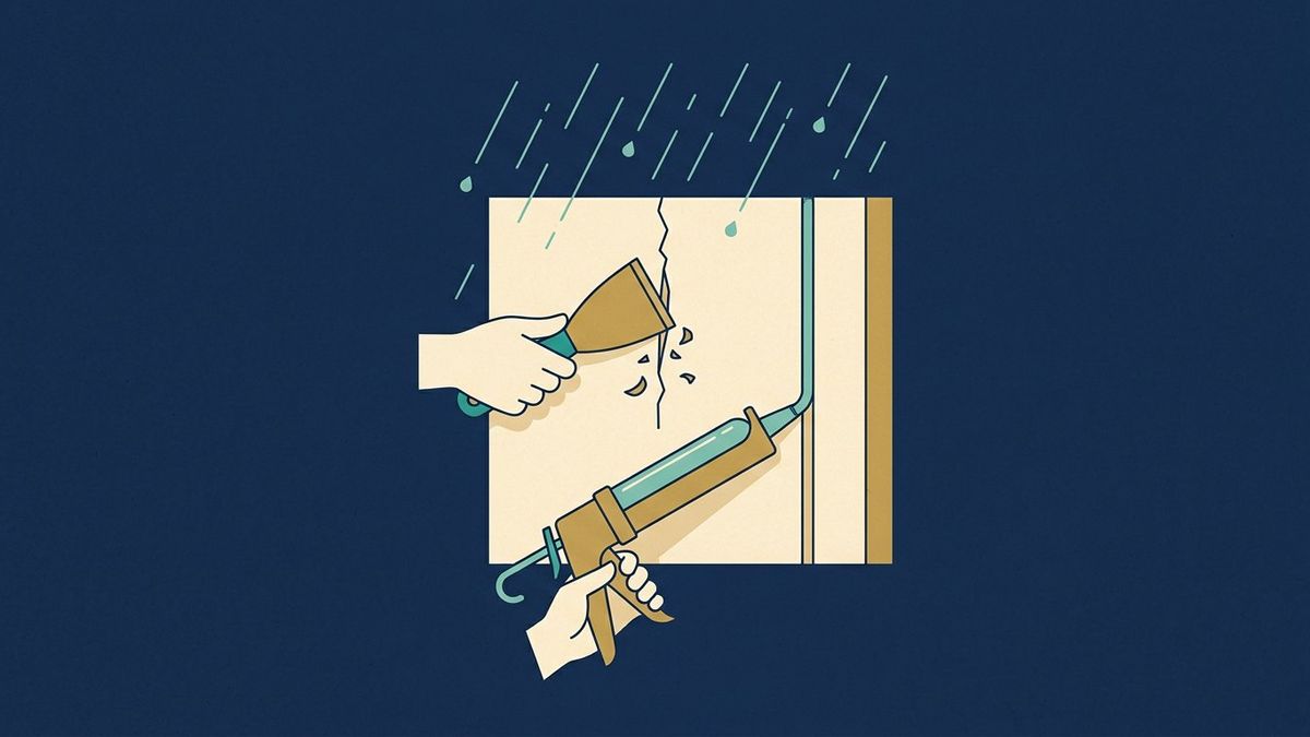 Illustration: Seal before the rains: the hairline-crack map of the outside wall