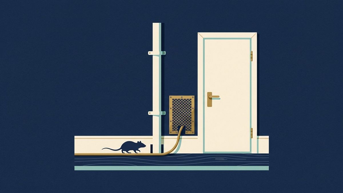 Illustration: Scrubbing in the ceiling at 3am, chewed cables: closing the rat route into your house