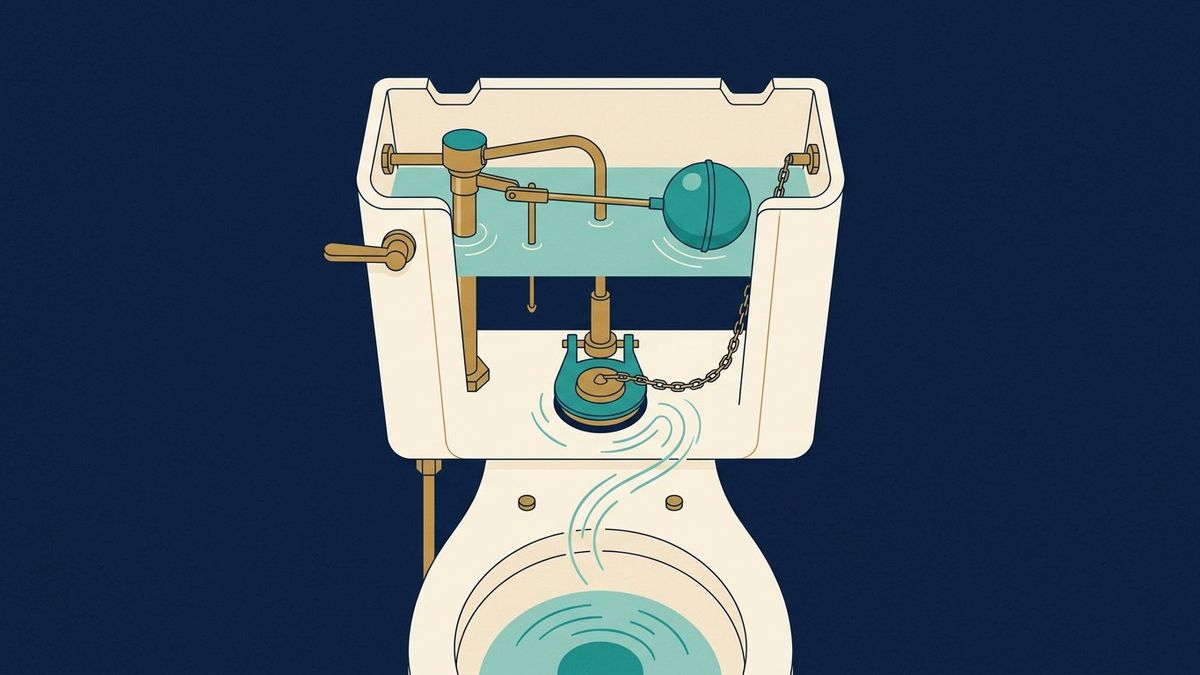 Illustration: The cistern that never stops filling: the dye test, the tired flap, and the twenty-minute fix