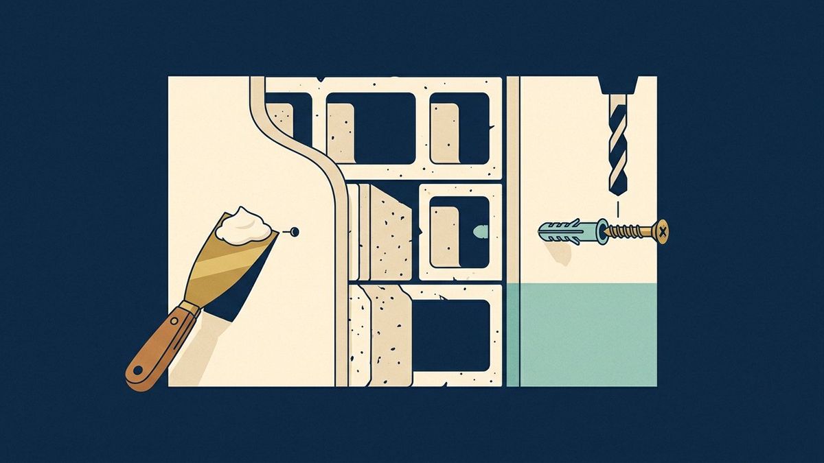 Illustration: Big holes, small holes, block walls: the patch and anchor map that holds