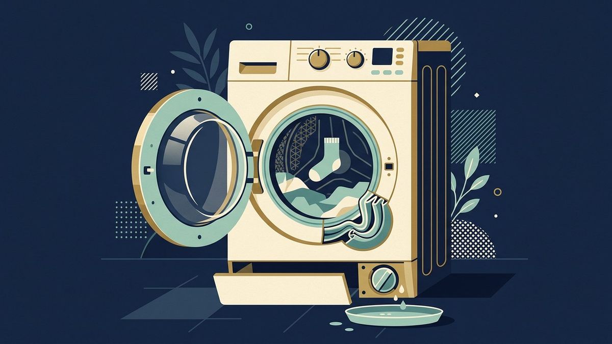 Illustration: The machine that makes clean laundry smell: the gasket fold, the hidden filter, the hot wash