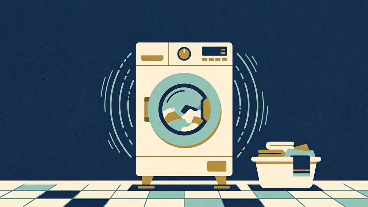 Illustration: The machine that walks across the room: shipping bolts, level feet, one towel