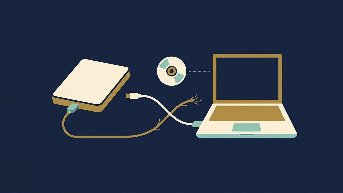 Illustration: The drive spins but will not mount: cable, power, letter, format - the three-check ladder