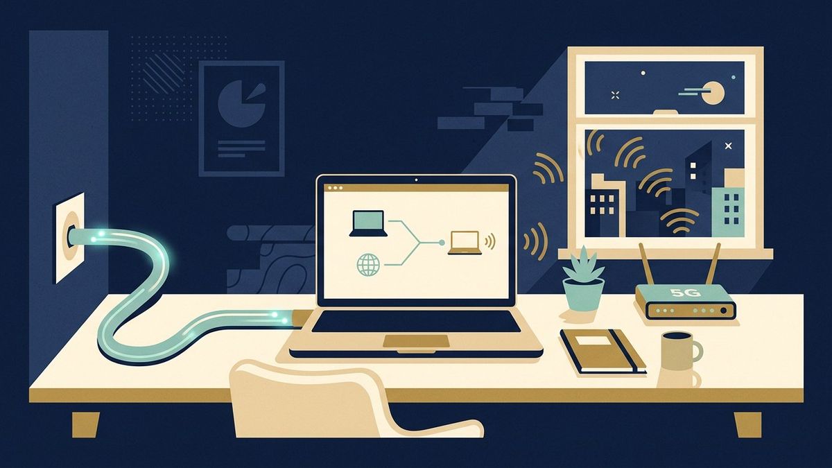 Illustration: Fibre to the flat or a 5G router: the home-office decision one window can flip