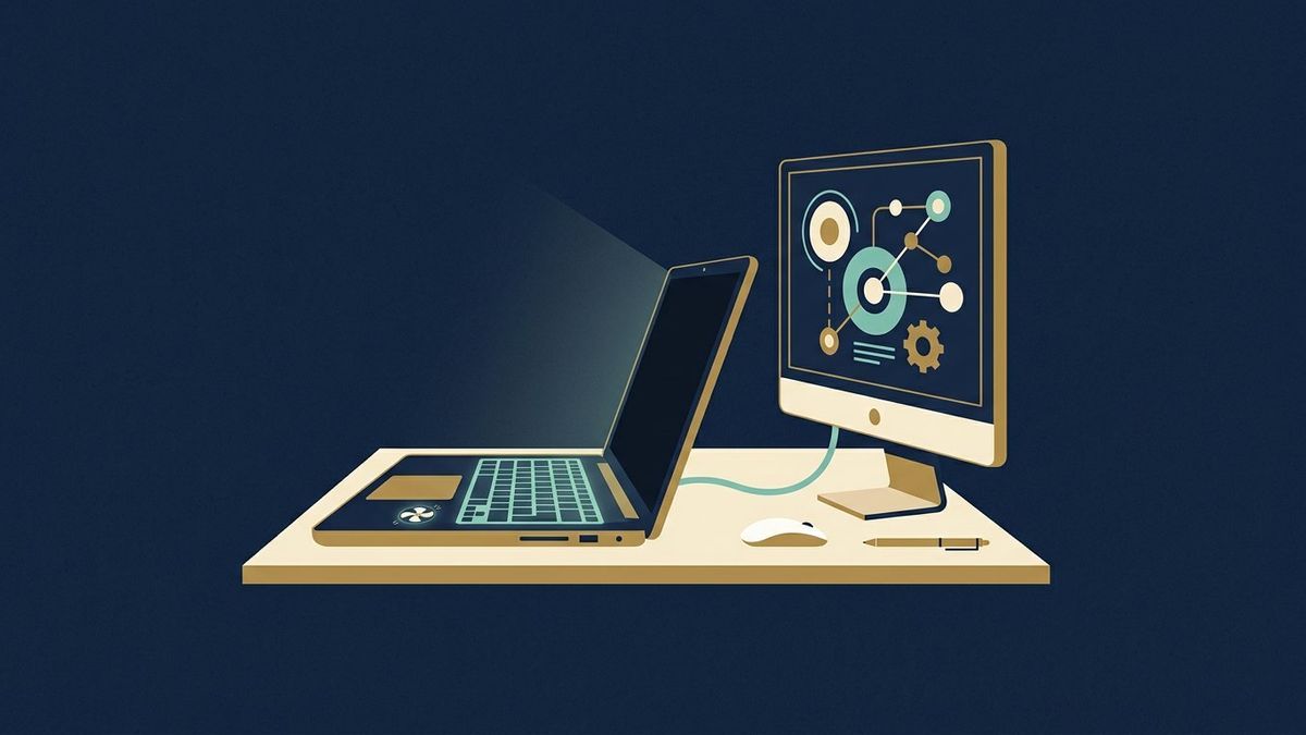 Illustration: The laptop that hums but shows nothing: a no-display ladder in six steps