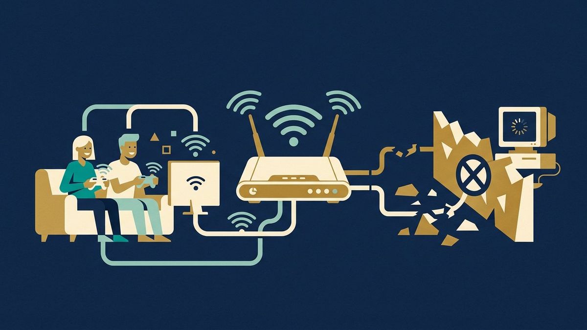 Illustration: 'NAT failed' and party chat that drops: the router setting games actually need