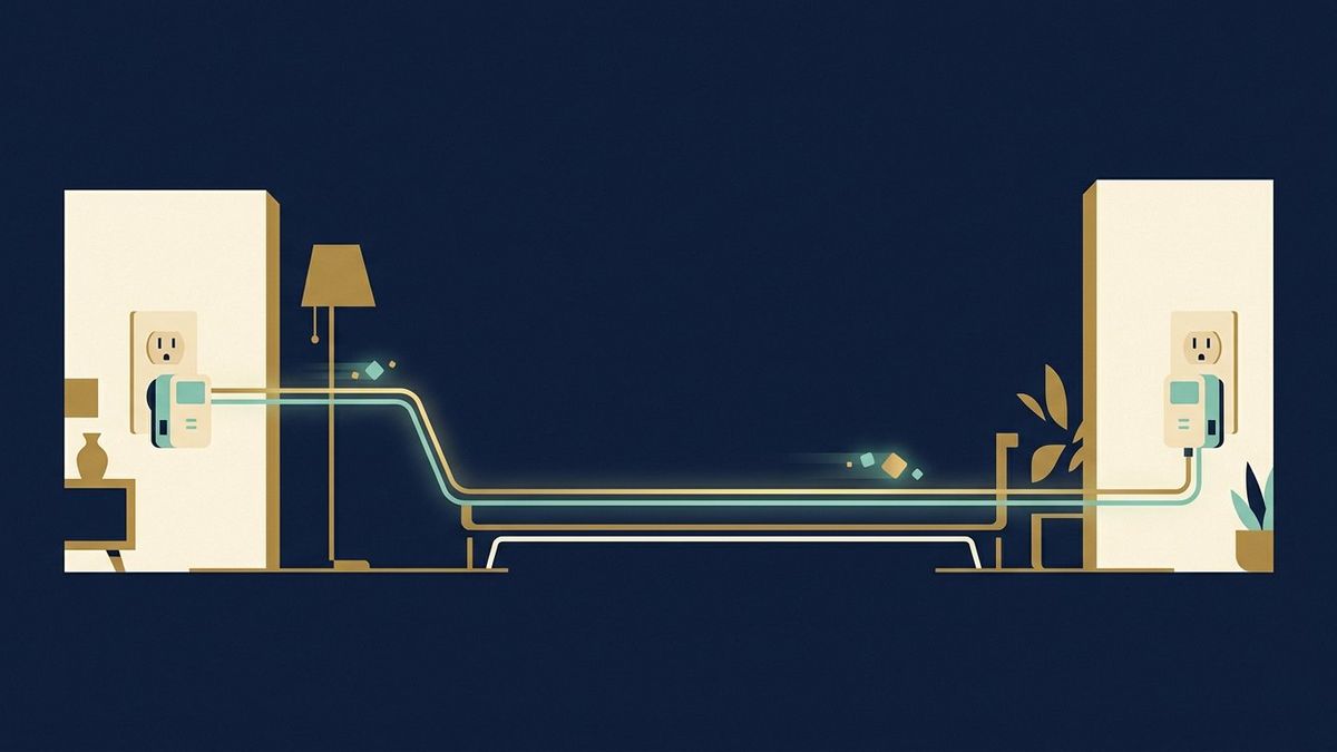 Illustration: Powerline adapters: the wiring <i>is</i> the network - and that's the catch