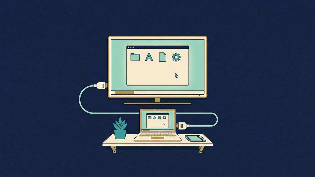 Illustration: The cut-off edges when the PC meets the TV: overscan, and the mode that hides the fix