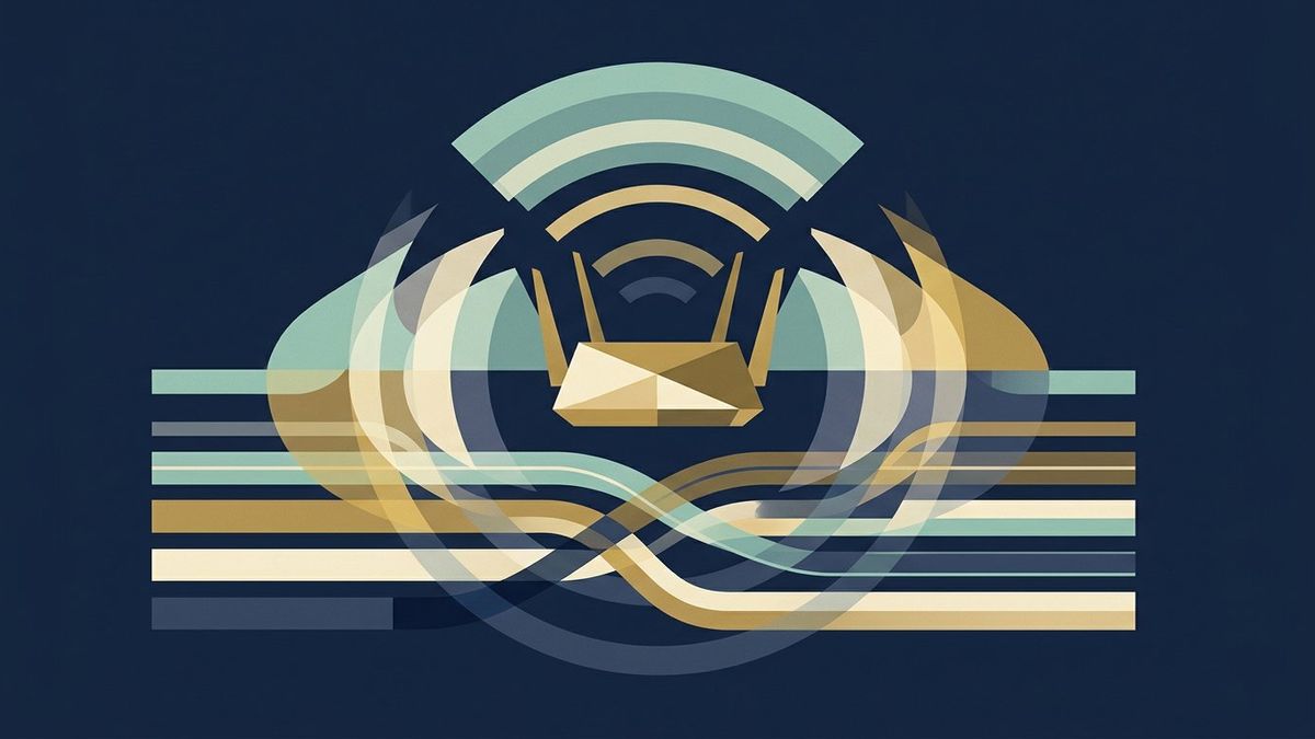 Illustration: The Wi-Fi channel nobody changed: why the line chokes at 8pm, and the thirty-second fix
